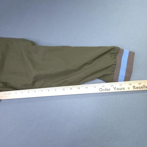 Free People Jacket Womens S - M Green Drawstring High Collar Zip Snap Boho Coat - Picture 11 of 12